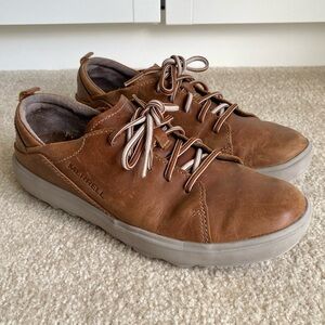 Merrell Around Town Antara Lace Leather Brown Sneaker Shoe